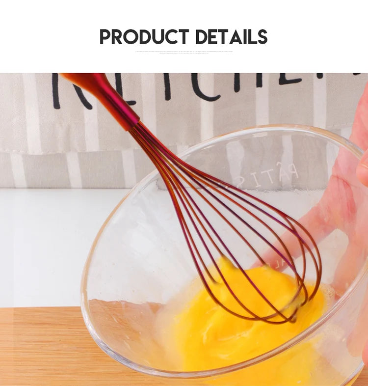 Stainless Steel Egg Stirrer Golden Flour Beater Upgrade Kitchen Utensils Hand Whisk Mixer for Eggs Multifunction Cooking Tool