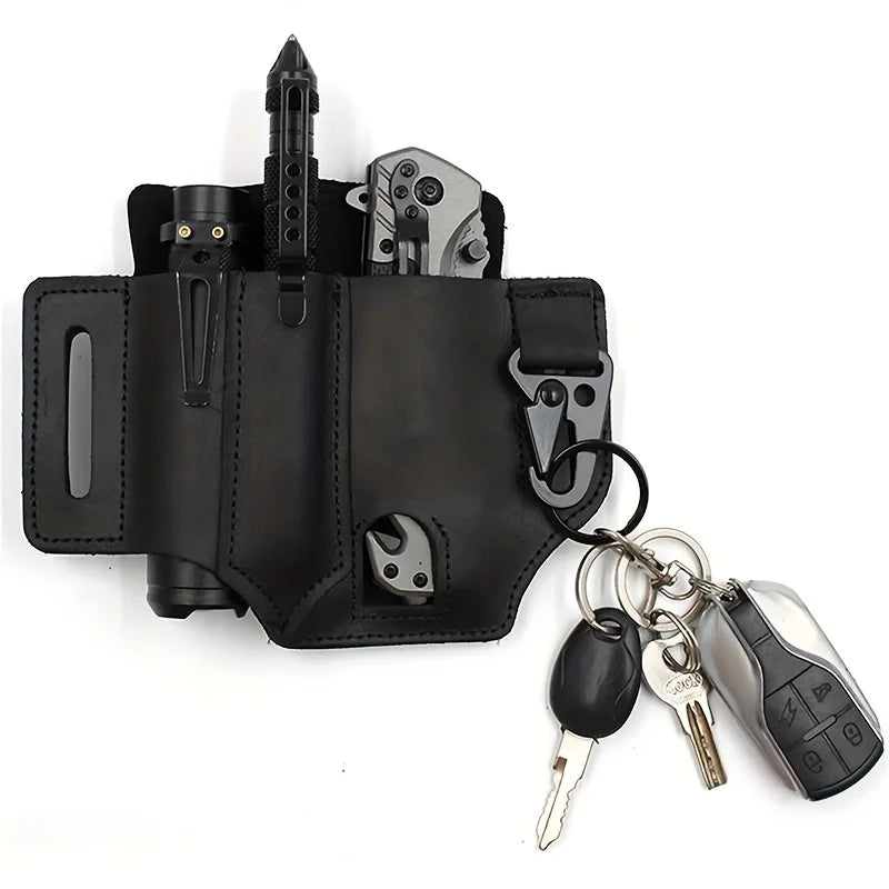 תיק עור טקטי לחגורה – נרתיק רב-שימושי לנשיאת כלים, מתאים לקמפינג, לציד ולשטח. עשוי עור PU איכותי, עמיד ונוח לנשיאה על המותן.