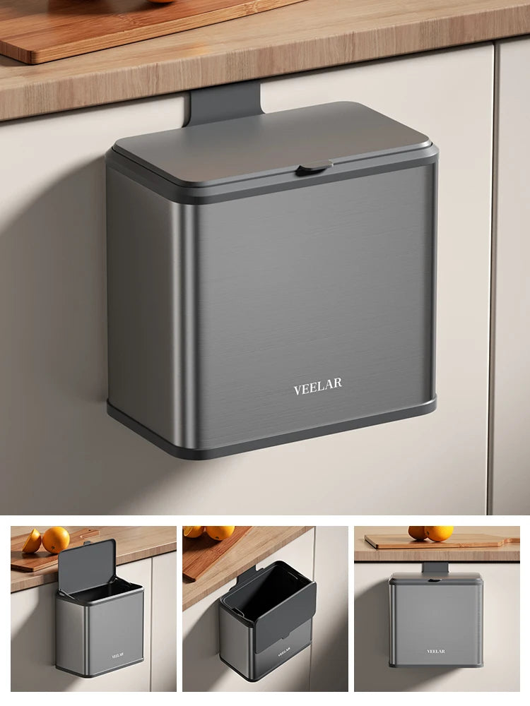 פח אשפה למטבח – ניתן לתלייה על הקיר או על דלת ארון המטבח, מתאים לפסולת נייר ושאריות מזון. פח אשפה קומפקטי לשולחן עבודה או למטבח, נוח לשימוש ולניקוי.