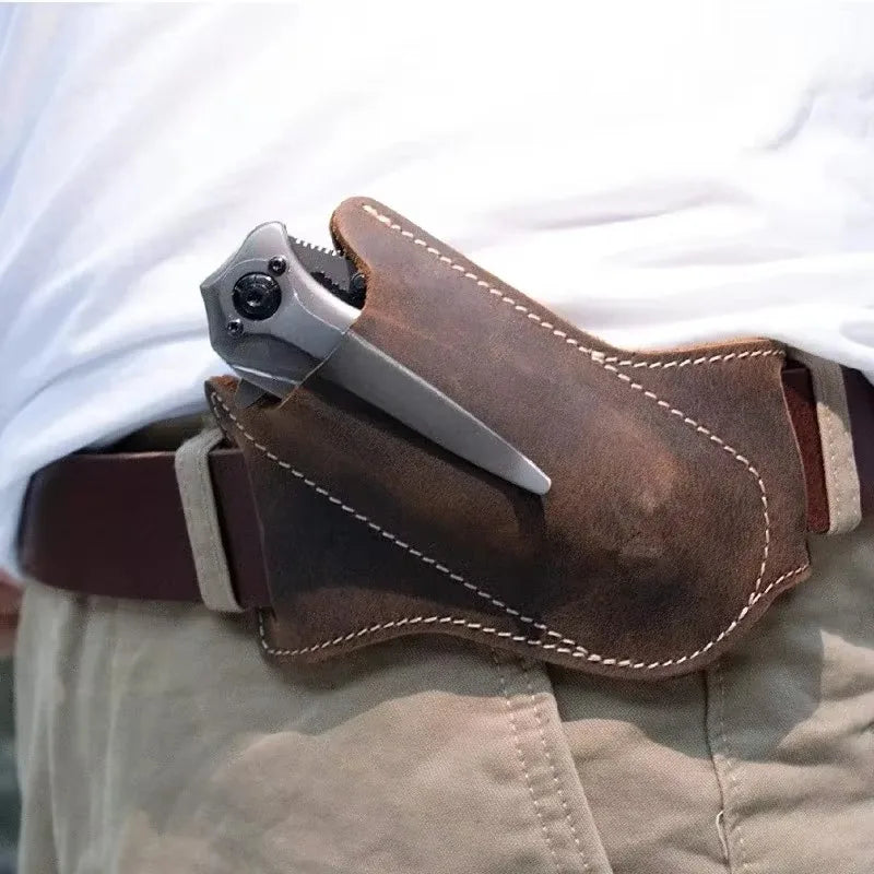 עם מחזיק לחגורה לאחסון סכינים למניעת שריטות  ...מתאים לסכין מתקפלת כלי עזר חובה לחובבי טבע טיילנים קמפינג ו\או עבודהג{נרתיקPU}