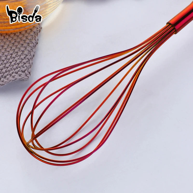 Stainless Steel Egg Stirrer Golden Flour Beater Upgrade Kitchen Utensils Hand Whisk Mixer for Eggs Multifunction Cooking Tool