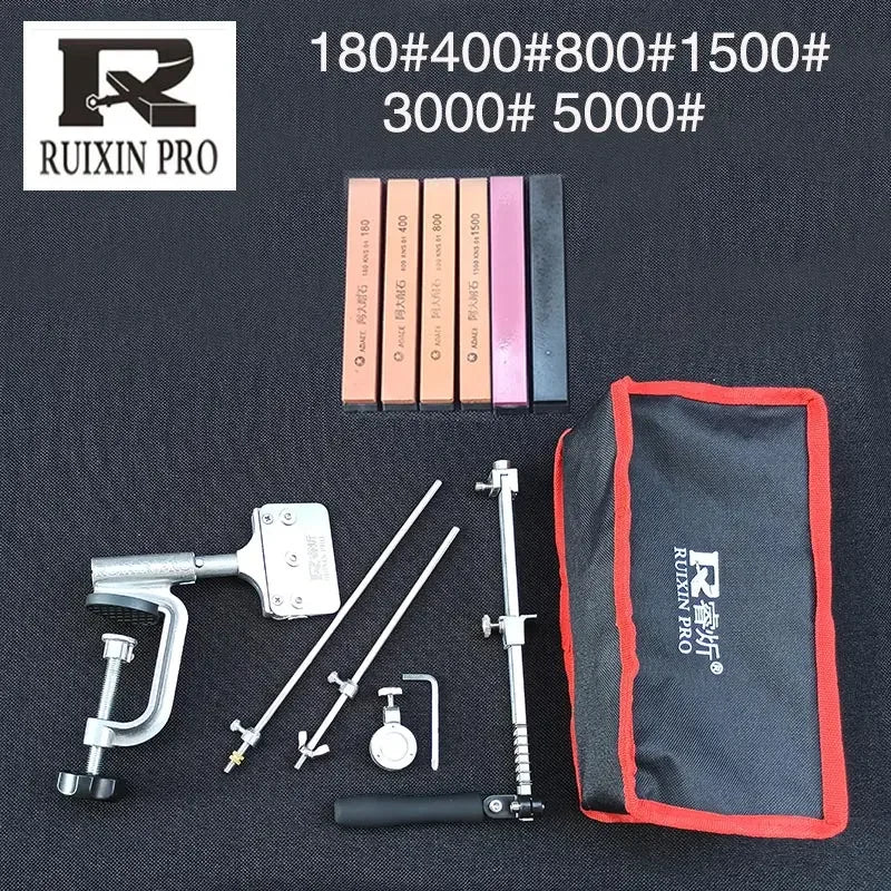 RUIXIN Pro Multifunctional Fixed Angle Knife Sharpener 360° Rotary Stone Sharpening System Spyderco Diamond Grinder Apex Edge