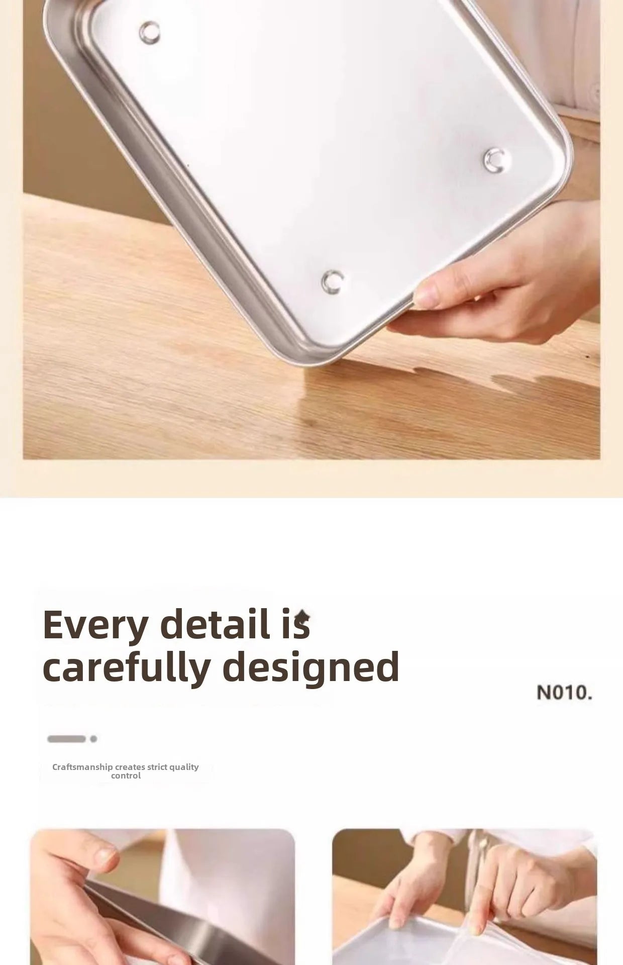 קופסת אחסון מזון מלבנית מנירוסטה 316 איכותית עם מכסה – לשמירה על טריות המזון. עשויה מחומר ברמה גבוהה, עמידה לאורך זמן, קלה לניקוי ומתאימה לאחסון בטוח של מזון חם או קר. מושלמת למטבח הביתי, לטיולים או לעבודה.