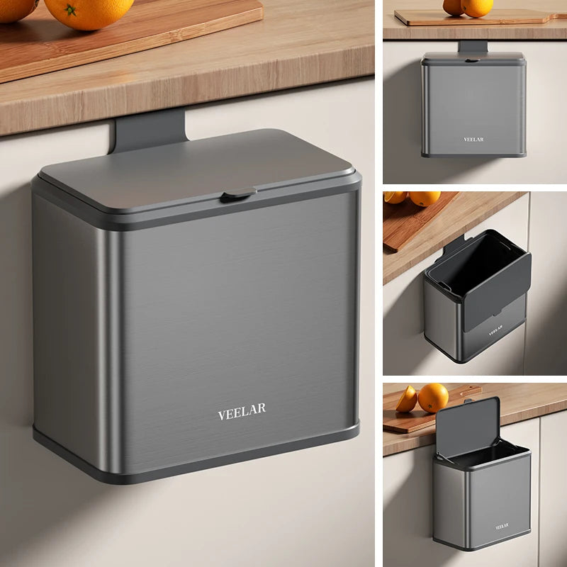 פח אשפה למטבח – ניתן לתלייה על הקיר או על דלת ארון המטבח, מתאים לפסולת נייר ושאריות מזון. פח אשפה קומפקטי לשולחן עבודה או למטבח, נוח לשימוש ולניקוי.