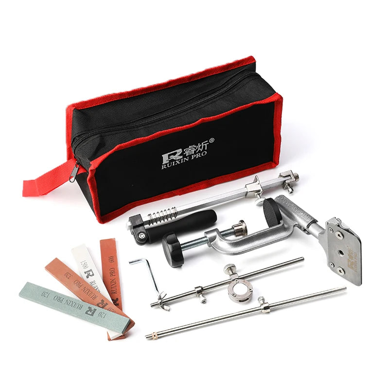 RUIXIN Pro Multifunctional Fixed Angle Knife Sharpener 360° Rotary Stone Sharpening System Spyderco Diamond Grinder Apex Edge