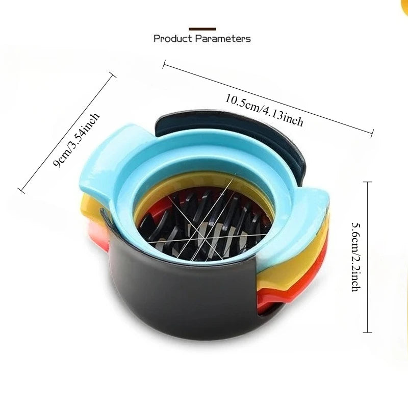 מתקן מטבח 3 ב-1: חותך ביצים, מפריד ביצים ושומר ביצים – כלי רב-תכליתי לבית לעיצוב ובישול קל.