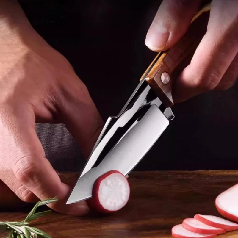 סט סכינים רב־תכליתי 3 חלקים  סט מקצועי 3 יחידות סכינים יעודיות לבשר וירקות – כולל סכין ייעודית להסרת עצמות, עשויה פלדת אל-חלד חדה לחיתוך בשר, וסכין פירות ניידת ונוחה לשימוש.