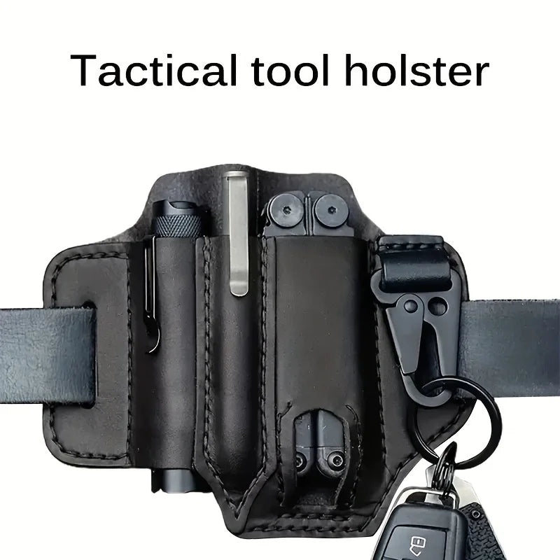 תיק עור טקטי לחגורה – נרתיק רב-שימושי לנשיאת כלים, מתאים לקמפינג, לציד ולשטח. עשוי עור PU איכותי, עמיד ונוח לנשיאה על המותן.