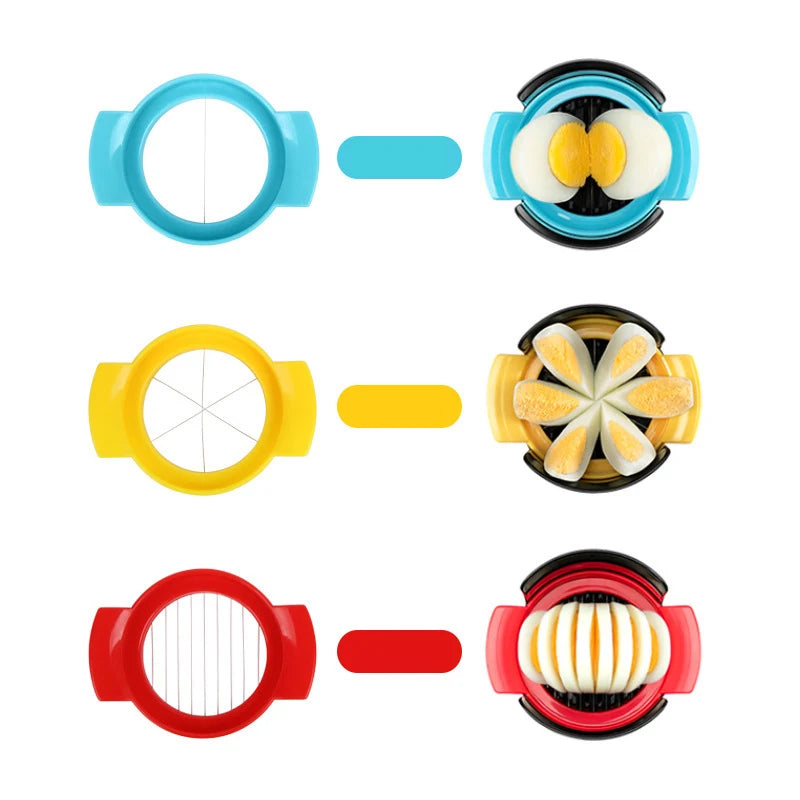 מתקן מטבח 3 ב-1: חותך ביצים, מפריד ביצים ושומר ביצים – כלי רב-תכליתי לבית לעיצוב ובישול קל.