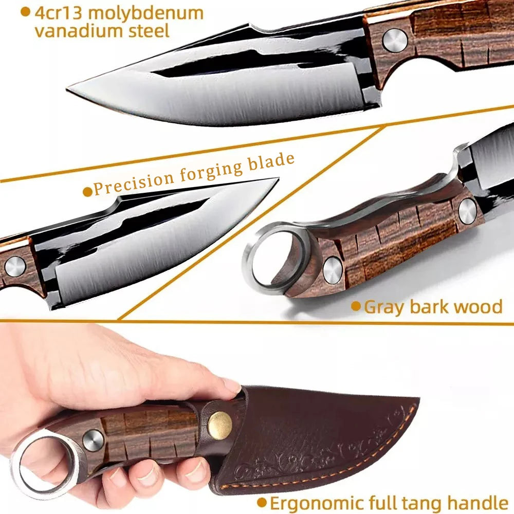 סט סכינים רב־תכליתי 3 חלקים  סט מקצועי 3 יחידות סכינים יעודיות לבשר וירקות – כולל סכין ייעודית להסרת עצמות, עשויה פלדת אל-חלד חדה לחיתוך בשר, וסכין פירות ניידת ונוחה לשימוש.