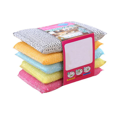 סט כולל 4 פריטים רב-תכליתיים לניקוי קל ויעיל של כלים, סירים ומשטחים במטבח. עשויים מחומרים עמידים, לא נדבקים ושומרים על הברק והניקיון מבלי לגרום לשריטות. אידיאלי לשימוש עם שמן, שומן ולכלוך קשה.