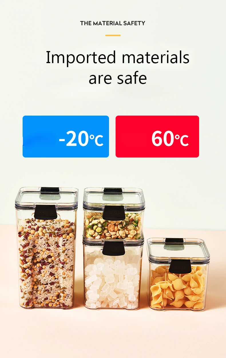 "מארגן מטבח | כלי אחסון לבית | צנצנות סוכר ודגנים | קופסאות אחסון"