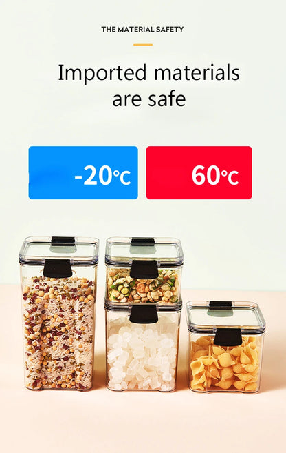 "מארגן מטבח | כלי אחסון לבית | צנצנות סוכר ודגנים | קופסאות אחסון"