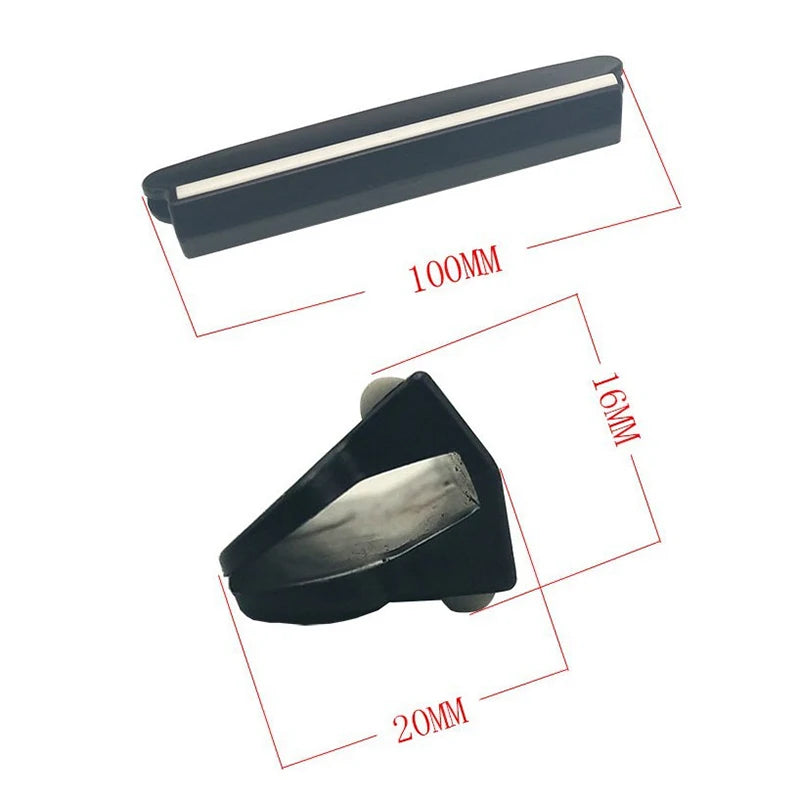 מחזיק להב סכיו להשחזת סכינים עם אבן השחזה בשיפוע של  15° לסכיני מטבח, אביזר עזר לאבן השחזה.