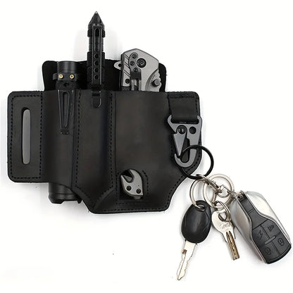 תיק עור טקטי לחגורה – נרתיק רב-שימושי לנשיאת כלים, מתאים לקמפינג, לציד ולשטח. עשוי עור PU איכותי, עמיד ונוח לנשיאה על המותן.