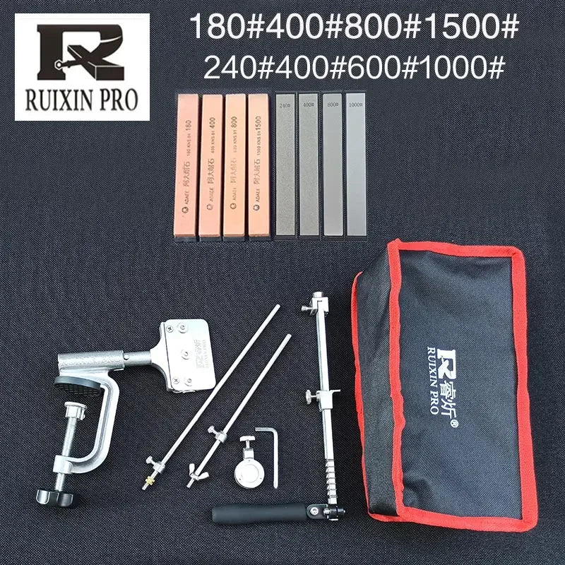RUIXIN Pro Multifunctional Fixed Angle Knife Sharpener 360° Rotary Stone Sharpening System Spyderco Diamond Grinder Apex Edge