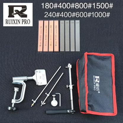 RUIXIN Pro Multifunctional Fixed Angle Knife Sharpener 360° Rotary Stone Sharpening System Spyderco Diamond Grinder Apex Edge