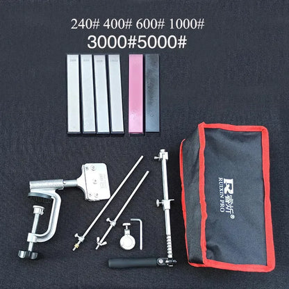 RUIXIN Pro Multifunctional Fixed Angle Knife Sharpener 360° Rotary Stone Sharpening System Spyderco Diamond Grinder Apex Edge