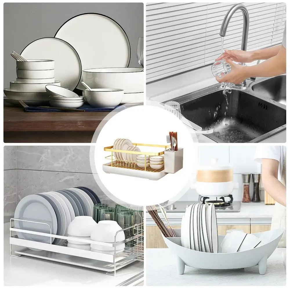 מתקן ייבוש כלים קומפקטי ואלגנטי. מתאים לכל סוגי הכלים – צלחות, סכו"ם וכוסות. חסוך מקום, שמור על סדר וניקיון, ותהנה ממטבח מסודר ומרשים.