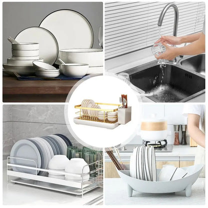 מתקן ייבוש כלים קומפקטי ואלגנטי. מתאים לכל סוגי הכלים – צלחות, סכו"ם וכוסות. חסוך מקום, שמור על סדר וניקיון, ותהנה ממטבח מסודר ומרשים.