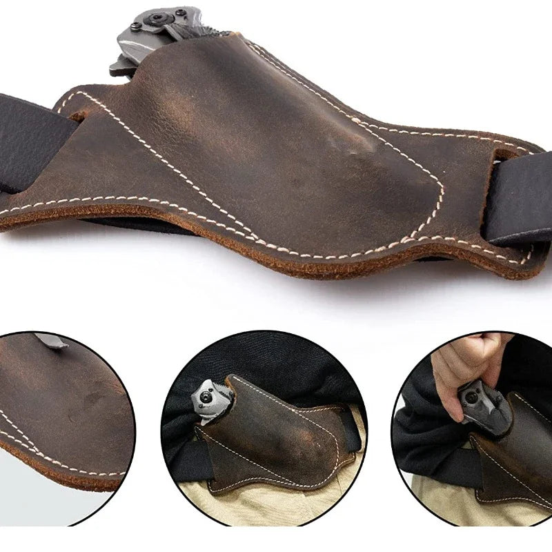 עם מחזיק לחגורה לאחסון סכינים למניעת שריטות  ...מתאים לסכין מתקפלת כלי עזר חובה לחובבי טבע טיילנים קמפינג ו\או עבודהג{נרתיקPU}