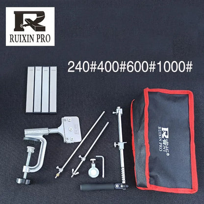 RUIXIN Pro Multifunctional Fixed Angle Knife Sharpener 360° Rotary Stone Sharpening System Spyderco Diamond Grinder Apex Edge