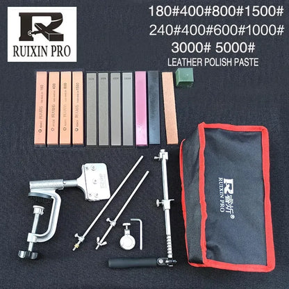 RUIXIN Pro Multifunctional Fixed Angle Knife Sharpener 360° Rotary Stone Sharpening System Spyderco Diamond Grinder Apex Edge