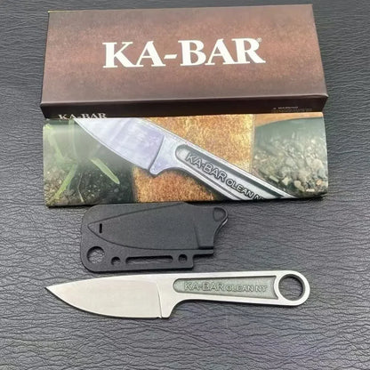 סכין עשוי נירוסטה טקטית להישרדות בשטח, רב-תכליתית וניידת; כוללת נדן.