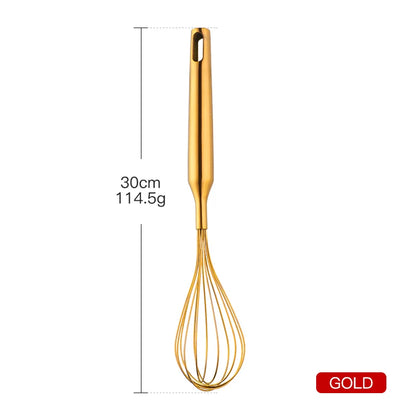 Stainless Steel Egg Stirrer Golden Flour Beater Upgrade Kitchen Utensils Hand Whisk Mixer for Eggs Multifunction Cooking Tool