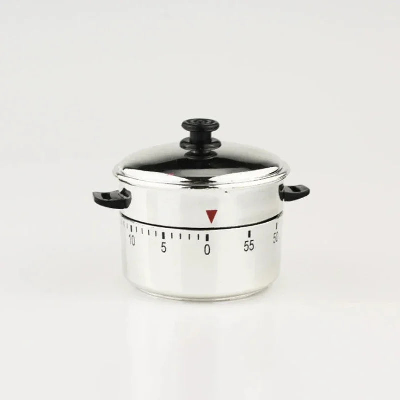 טיימר למטבח מנירוסטה – טיימר מכני ל-60 דקות, למדידת זמן בישול ומעקב אחרי זמן במטבח. כלי חיוני לכל בית למטבח מסודר ומדויק.