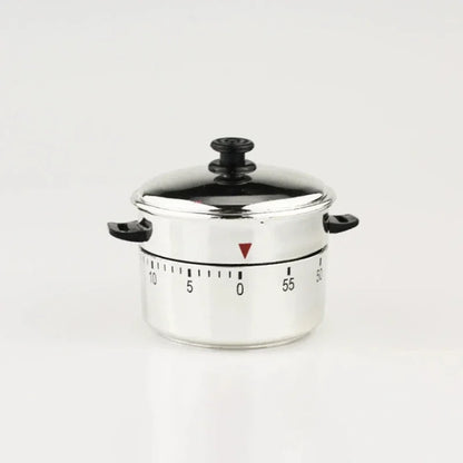 טיימר למטבח מנירוסטה – טיימר מכני ל-60 דקות, למדידת זמן בישול ומעקב אחרי זמן במטבח. כלי חיוני לכל בית למטבח מסודר ומדויק.