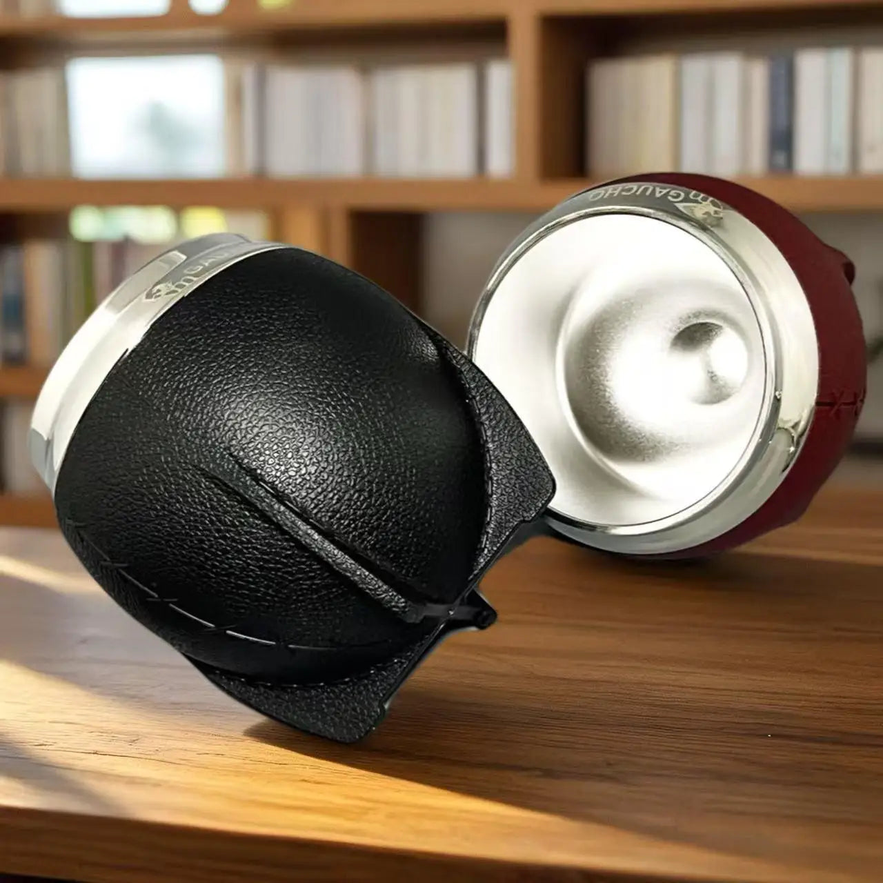 كوب غواشو يربا ماتي من الفولاذ المقاوم للصدأ، الأرجنتين، كالاباش مزدوج الجدار مع عزل حراري