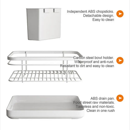 מתקן ייבוש כלים קומפקטי ואלגנטי. מתאים לכל סוגי הכלים – צלחות, סכו"ם וכוסות. חסוך מקום, שמור על סדר וניקיון, ותהנה ממטבח מסודר ומרשים.