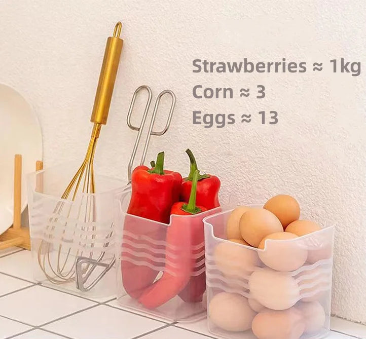 מארגן למקרר – אחסון נוח לסידור ירקות, פירות ומזון