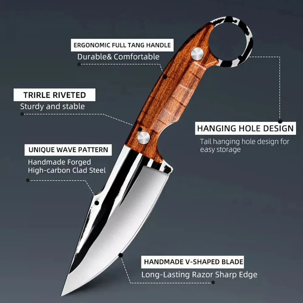 סט סכינים רב־תכליתי 3 חלקים  סט מקצועי 3 יחידות סכינים יעודיות לבשר וירקות – כולל סכין ייעודית להסרת עצמות, עשויה פלדת אל-חלד חדה לחיתוך בשר, וסכין פירות ניידת ונוחה לשימוש.