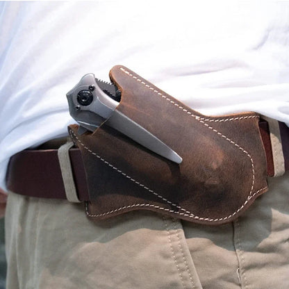 עם מחזיק לחגורה לאחסון סכינים למניעת שריטות  ...מתאים לסכין מתקפלת כלי עזר חובה לחובבי טבע טיילנים קמפינג ו\או עבודהג{נרתיקPU}