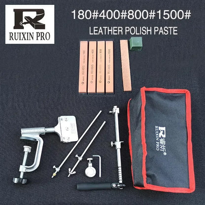 RUIXIN Pro Multifunctional Fixed Angle Knife Sharpener 360° Rotary Stone Sharpening System Spyderco Diamond Grinder Apex Edge