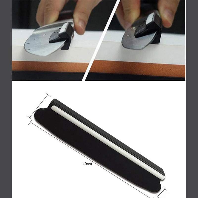 מחזיק להב סכיו להשחזת סכינים עם אבן השחזה בשיפוע של  15° לסכיני מטבח, אביזר עזר לאבן השחזה.