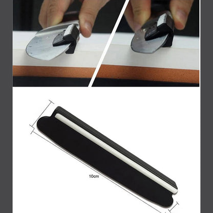 מחזיק להב סכיו להשחזת סכינים עם אבן השחזה בשיפוע של  15° לסכיני מטבח, אביזר עזר לאבן השחזה.