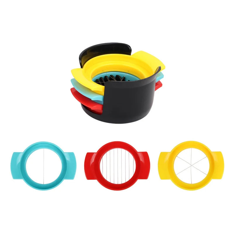 מתקן מטבח 3 ב-1: חותך ביצים, מפריד ביצים ושומר ביצים – כלי רב-תכליתי לבית לעיצוב ובישול קל.