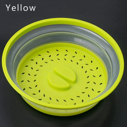 מכסה מתקפל למיקרוגל – מונע התזת שמן, שומר על טריות ומונע לכלוך בזמן חימום ובישול. פתרון נוח ויעיל למטבח נקי ומהיר.