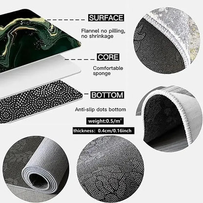 Kitchen Cutlery Knife and Fork Theme Washable Stain-resistant Foot Mat Carpet Kitchen Living Room Entrance Door Mats