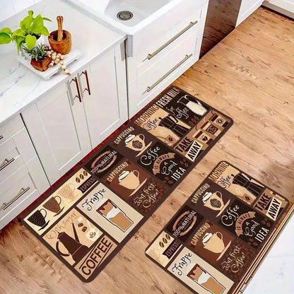 Kitchen Cutlery Knife and Fork Theme Washable Stain-resistant Foot Mat Carpet Kitchen Living Room Entrance Door Mats