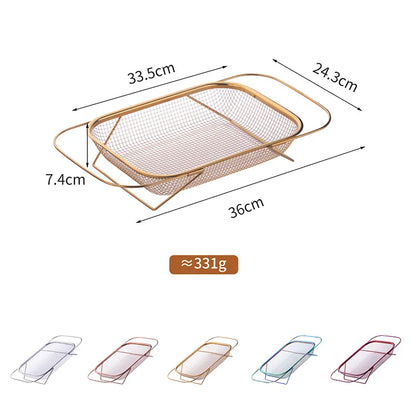 Kitchen Organizer Stainless Steel Soap Sponge Holder Adjustable Vegetable Drain Basket Sink Rack Telescopic Washing Drainer