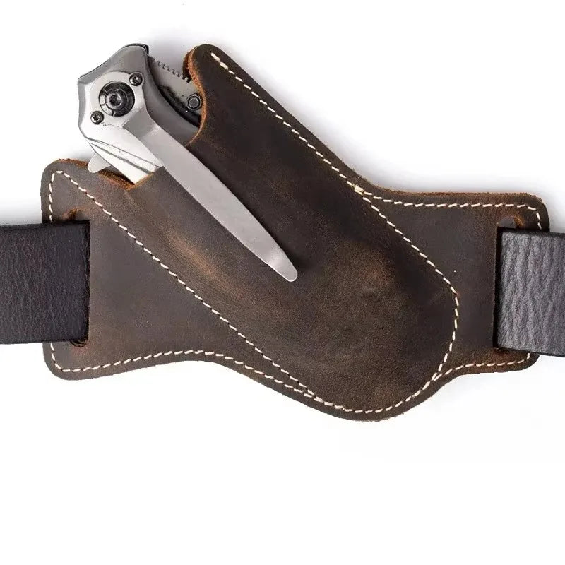 עם מחזיק לחגורה לאחסון סכינים למניעת שריטות  ...מתאים לסכין מתקפלת כלי עזר חובה לחובבי טבע טיילנים קמפינג ו\או עבודהג{נרתיקPU}