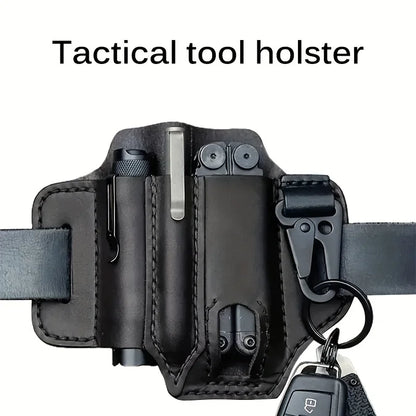 תיק עור טקטי לחגורה – נרתיק רב-שימושי לנשיאת כלים, מתאים לקמפינג, לציד ולשטח. עשוי עור PU איכותי, עמיד ונוח לנשיאה על המותן.
