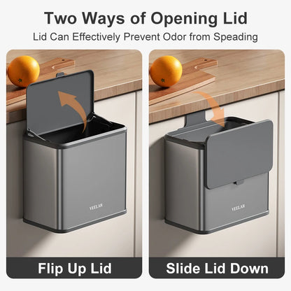 פח אשפה למטבח – ניתן לתלייה על הקיר או על דלת ארון המטבח, מתאים לפסולת נייר ושאריות מזון. פח אשפה קומפקטי לשולחן עבודה או למטבח, נוח לשימוש ולניקוי.