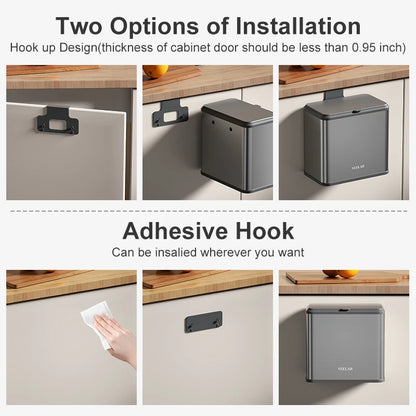 פח אשפה למטבח – ניתן לתלייה על הקיר או על דלת ארון המטבח, מתאים לפסולת נייר ושאריות מזון. פח אשפה קומפקטי לשולחן עבודה או למטבח, נוח לשימוש ולניקוי.