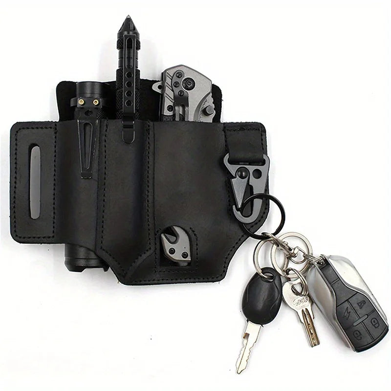 תיק עור טקטי לחגורה – נרתיק רב-שימושי לנשיאת כלים, מתאים לקמפינג, לציד ולשטח. עשוי עור PU איכותי, עמיד ונוח לנשיאה על המותן.