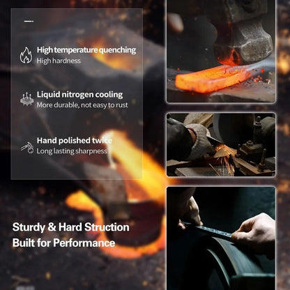 סט סכינים רב־תכליתי 3 חלקים  סט מקצועי 3 יחידות סכינים יעודיות לבשר וירקות – כולל סכין ייעודית להסרת עצמות, עשויה פלדת אל-חלד חדה לחיתוך בשר, וסכין פירות ניידת ונוחה לשימוש.